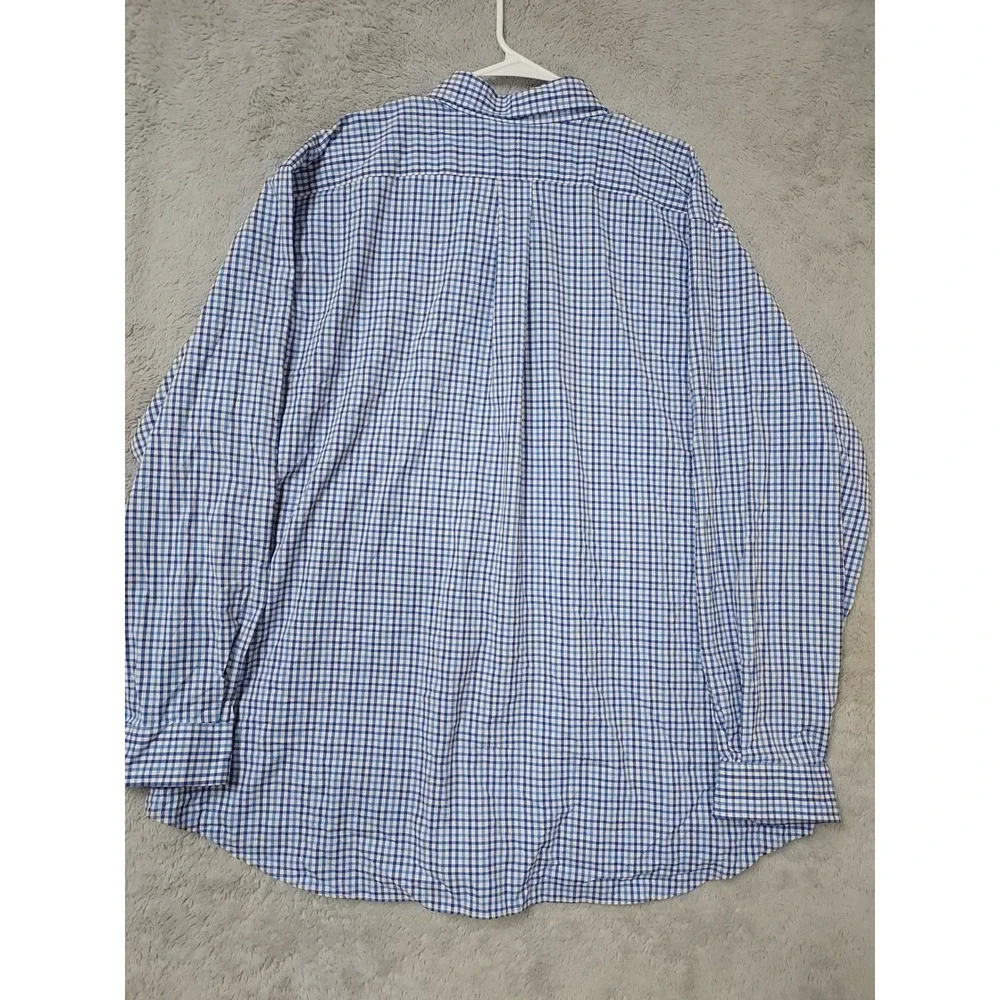 Polo Ralph Lauren Shirt Mens 2XB 2XL BIG Performance Gingham Button Down Blue
